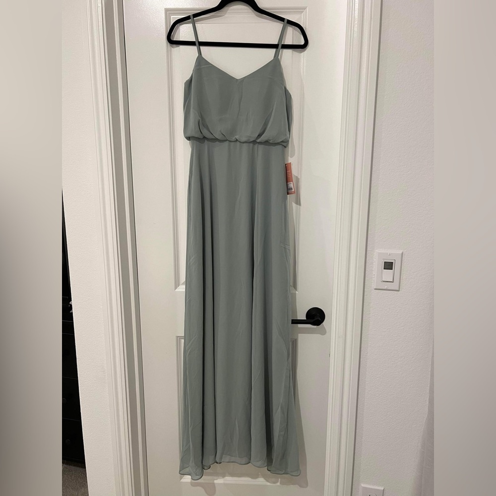 NWT Birdy Grey Gwennie Bridesmaid Dress, Chiffon Sage, XS